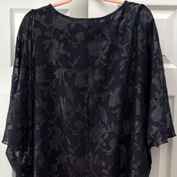 NEW Connected Apparel Dress 18W Navy Sleeveless Pullover with 27" Shawl NWT - Picture 8 of 14